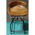 Chaise de bar à design industriel Siège en bois